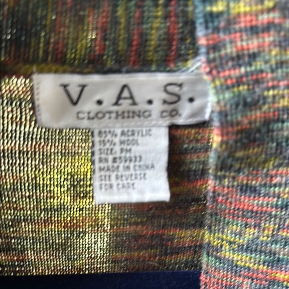 V.A.S. Clothing Co. Multicolor Open Front Cardigan - Picture 3 of 3